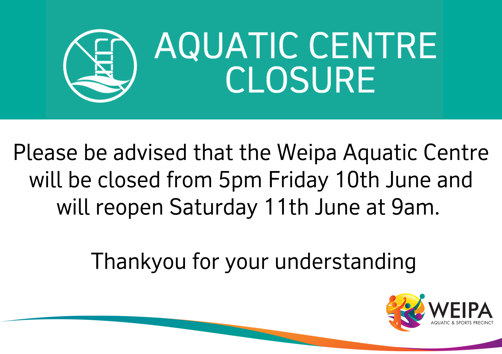 Closure of Aquatic Centre
