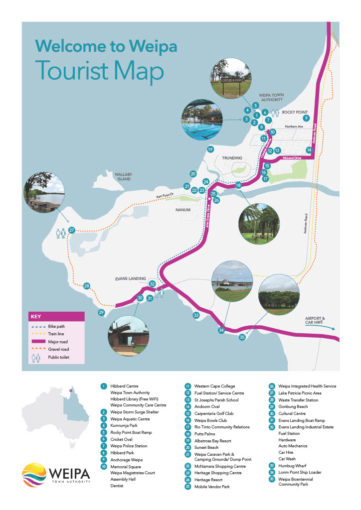 Welcome to Weipa - Tourist Map 1